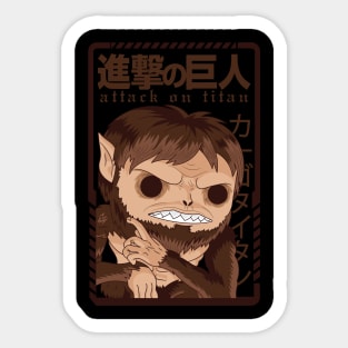 Attack on Titan  Zeke Beast Titan Kawaii Design Sticker